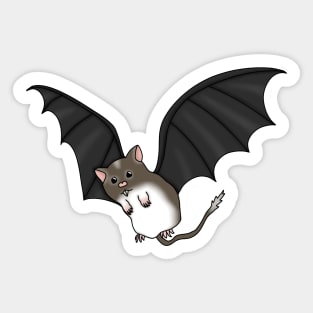 Vampire bat gerbil (cute brown gerbil Halloween costume) Sticker